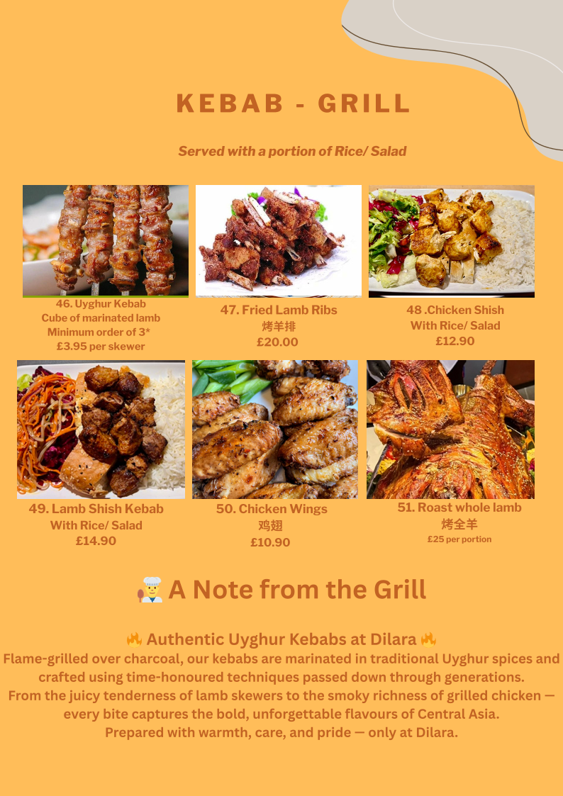 Dilara Uyghur Restaurant Menu - Image 4