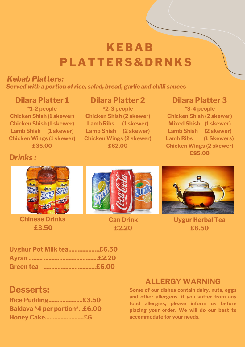 Dilara Uyghur Restaurant Menu - Image 5